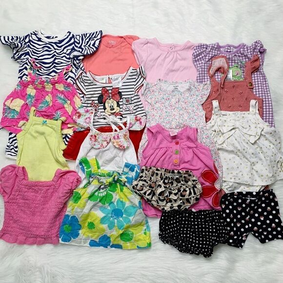 12 Months Baby Girl Summer Clothes LOT - Picture 1 of 10